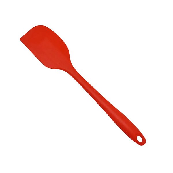 ESPATULA ARREDONDADA DE SILICONE 26,5X5,4CM VERMELHO MAK INOX 2205I