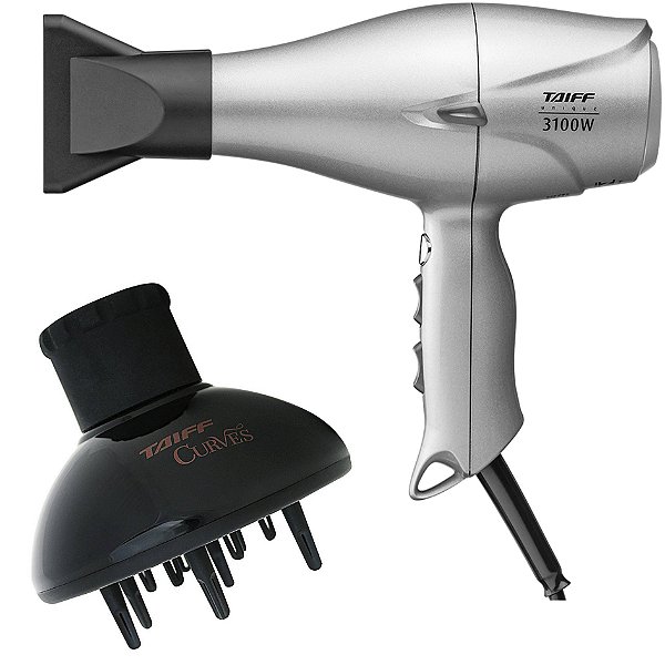 KIT TAIFF - SECADOR DE CABELO PROFISSIONAL TAIFF UNIQUE 3100W 220V + DIFUSOR DE AR CURVES