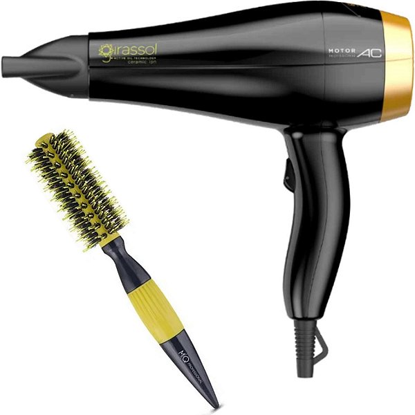 KIT - SECADOR GAMA GIRASSOL 2000W 127V + ESVOVA MQ PRIME THERMAL CERAMIC CERDAS MISTAS 1795 19MM