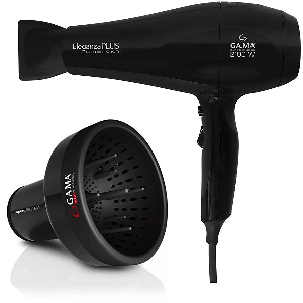 Kit Gama - Secador Eleganza Plus Ceramic Ion 2100w 127v + Difusor De Ar Universal