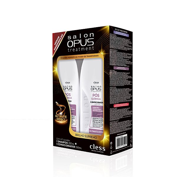 Kit Shampoo E Condicionador Cless Salon Opus PÓs Quimica - 250ml