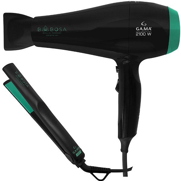 Kit Gama Babosa Ceramic Ion - Secador 2100w 220v + Prancha 220°c Biv
