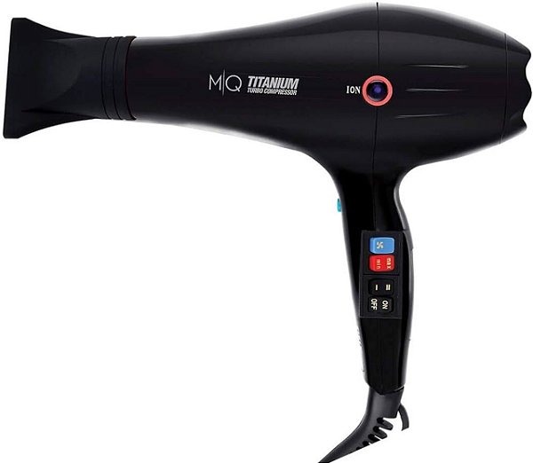 Secador De Cabelo Profissional Mq Turbo Compressor Black 2300w - 220v