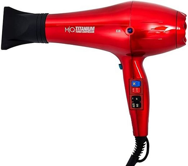 Secador De Cabelo Profissional Mq Turbo Compressor Red Ferrari 2100w - 127v