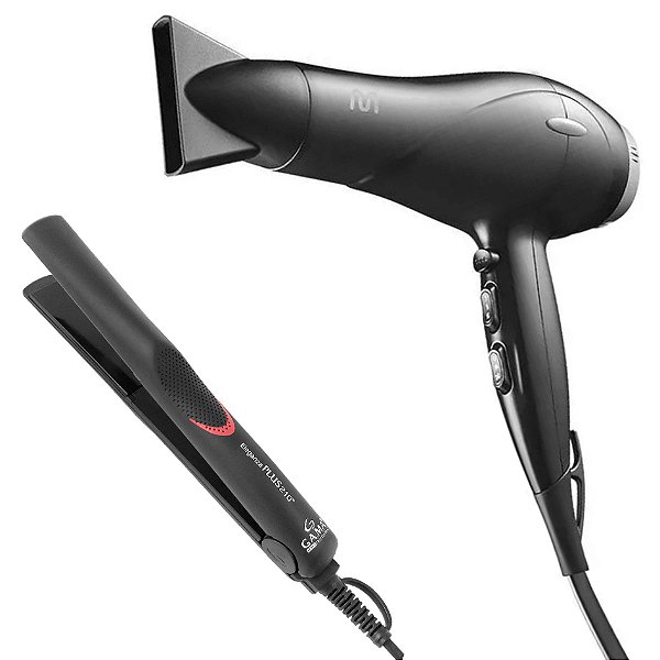 Kit - Secador Multilaser 1900w Eb073 127v + Pracha Gama Eleganza Plus 210ºc Biv