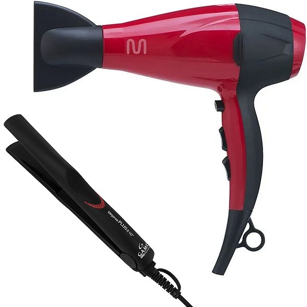 Kit - Secador Multilaser Ionic Boost 2000w Eb045 220v + Prancha Gama Eleganza Plus 210ºc