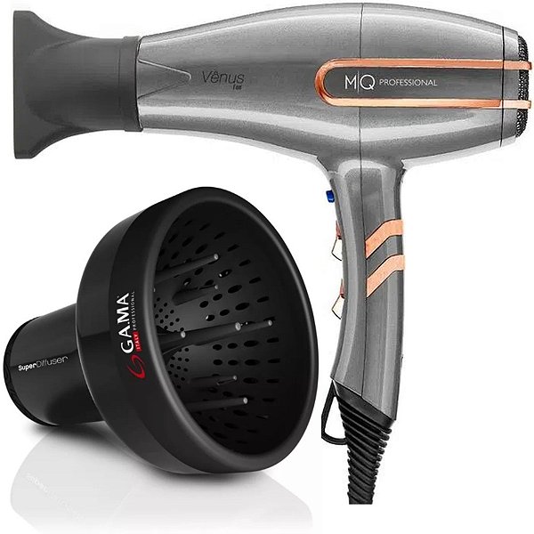 Kit - Secador Mq VÊnus Chumbo 2400w 127v + Difusor De Ar Gama Universal