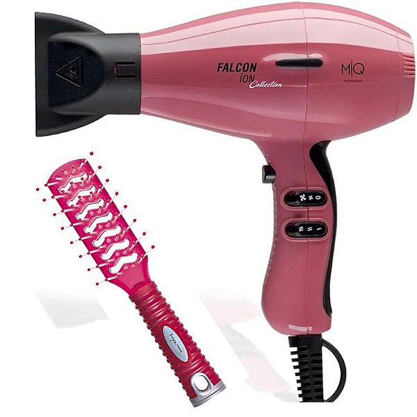 Kit - Secador Mq Falcon Ion Collection Pink 2100w 127v + Escova Proart For You Rosa 9876