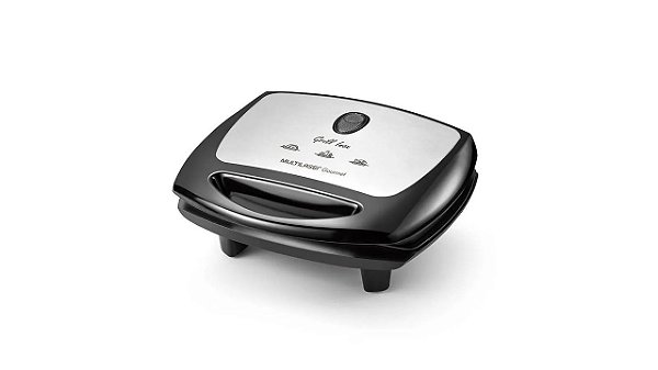Super Grill Multilaser Inox Grelhas Duplas 1200w Preto - 220v