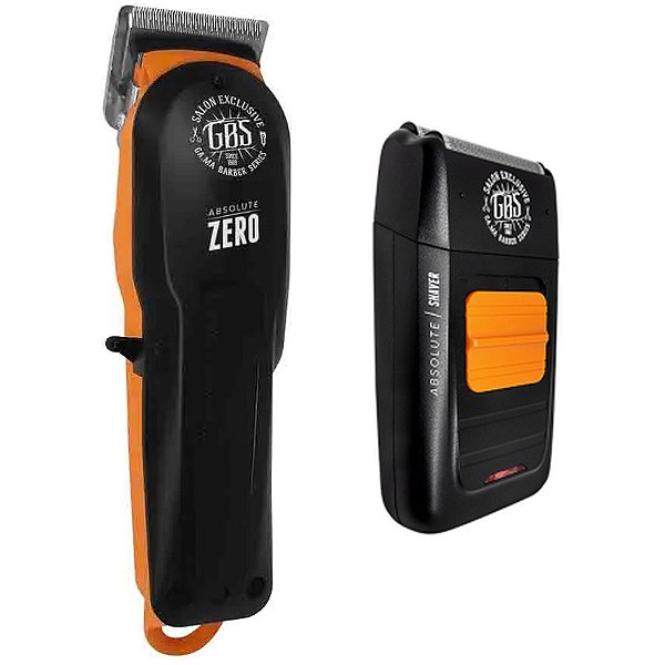 Kit Gama Gbs Absolute - Maquina De Corte Zero Cordless + Barbeador Shaver