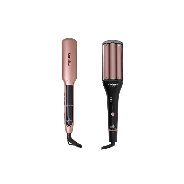 Kit Gama Keration - Chapinha Gama X-wide Pro 230ºc  + Modelador Gama X Waves