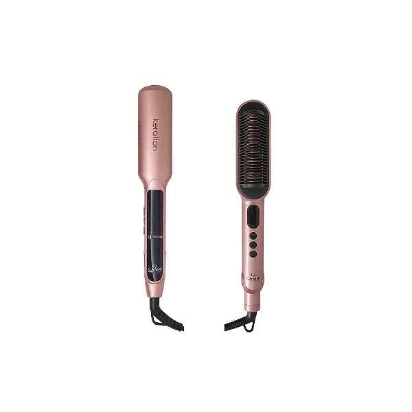 Kit Gama Keration - Chapinha Gama X-wide Pro 230ºc  + Chapinha Modeladora Gama Waver & Brush Bivolt