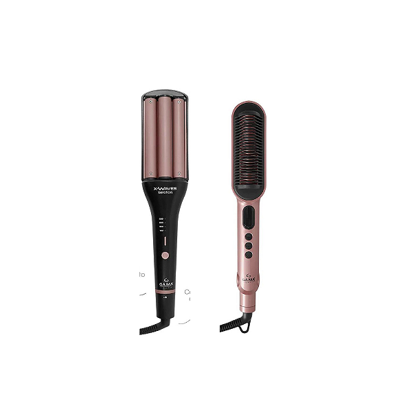 Kit Gama Keration - Prancha Waver & Brush + Modelador X-waves