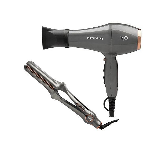 Kit Mq - Secador Mq Pro Digital Íon 2600w 220v + Chapinha Prancha Alisadora Mq Pro 480