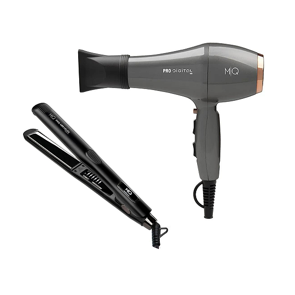 Kit Mq - Secador Mq Pro Digital Íon 2600w 220v + Chapinha Prancha Mq Pro 480 Velox Bivolt