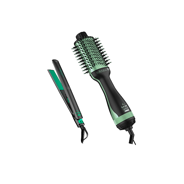 Kit Gama Babosa Bivolt - Escova Brush 3d 1300w Bv + Prancha Elegance 220ºc Bv