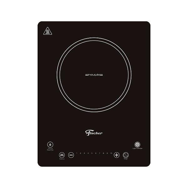 Fogao Cooktop Fischer 1 Boca Por Inducao PortÁtil Touch Screen Mesa VitrocerÂmica - 127v