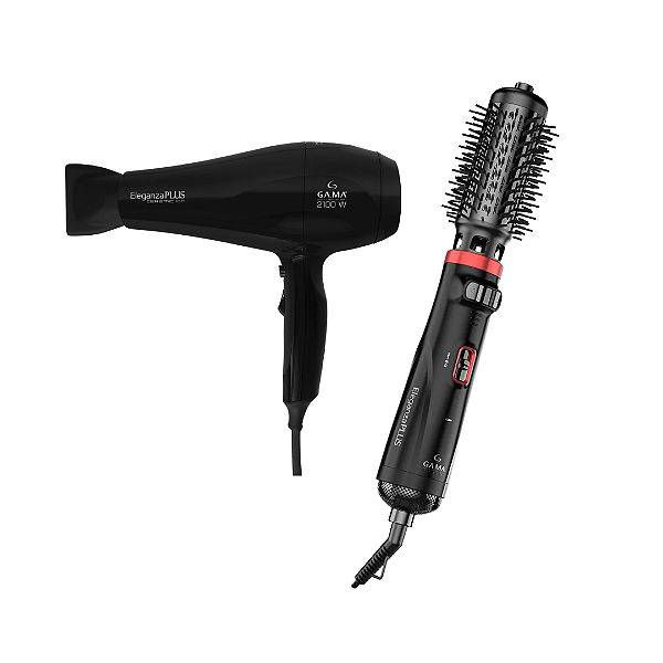 Kit Gama Eleganza Plus - Secador 2100w 127v + Escova Secadora Rotativa  Bv