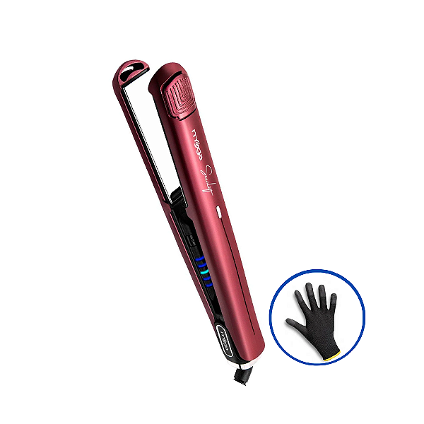 Chapinha Prancha Alisadora Mega Scarlett 250c Bivolt + Luva De ProteÇÃo