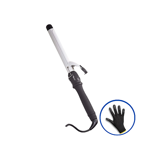 Modelador De Cachos Mega Prof Extra Longo 25mm Bivolt + Luva De ProteÇÃo