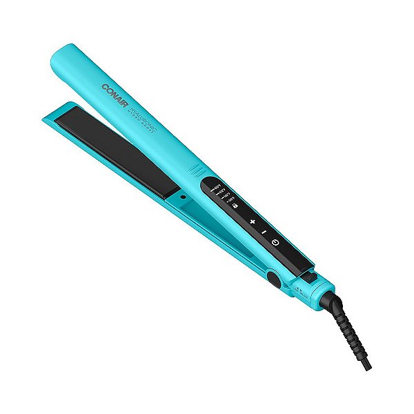 Prancha De Cabelo, Conair, Digital, Chapinha, Infusão De Ácido Hialurônico, Hyaloronic Hydro Boost, 25mm, Azul - Bivolt