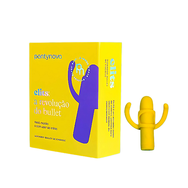Vibrador Bullet De Encaixe Pantynova Clits 10 VibraÇÕes - Amarelo