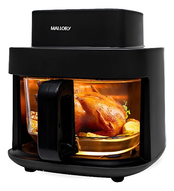 Fritadeira Air Fryer Mallory Smartglass 4,5l 1200w Preto - 127v