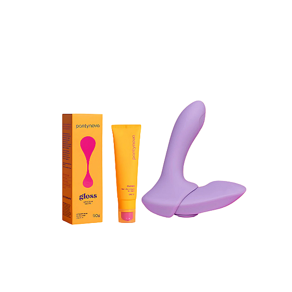 Kit Pantynova - Fit2 Calcinha VibratÓria Roxo + Lubrificante Gloss BeijÁvel 50g