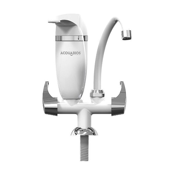 Filtro De Agua Acquabios Com Torneira Branca/cromada Premium Bancada