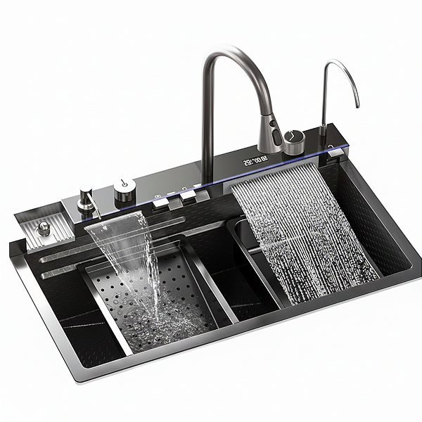 Cuba Gourmet Completa Way Wcb-7546-sv Com Torneira, Ducha FlexÍvel E Display Digital 75x46x22 Cm