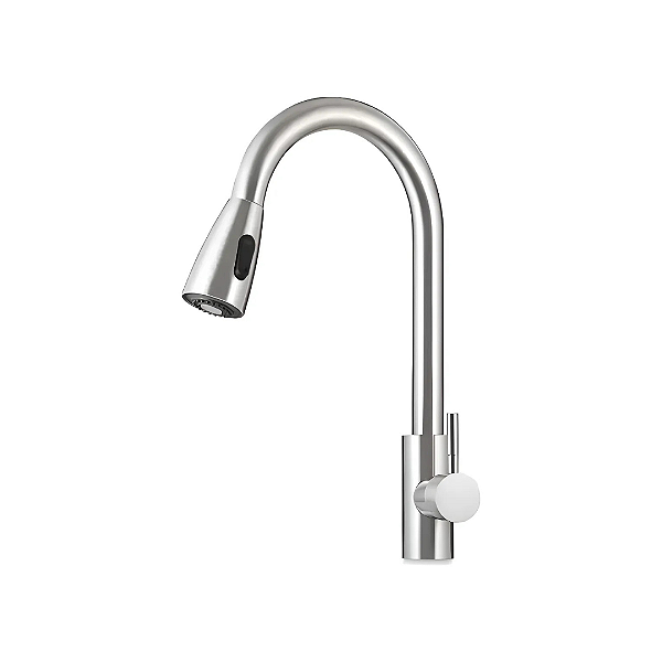 Torneira Gourmet 194017 Monocomanda ExtensÍvel Inox 304 Escovada Domum