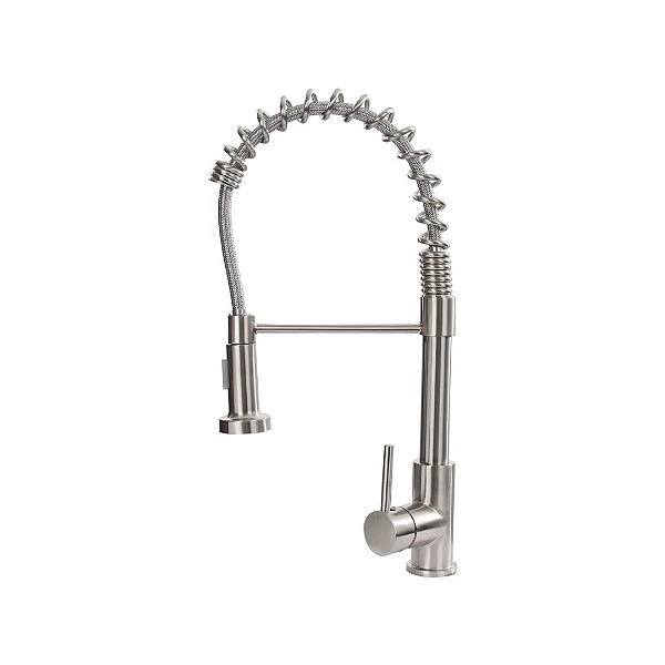 Torneira De Cozinha Tor-008 Gourmet Domum Monocomando Escovada