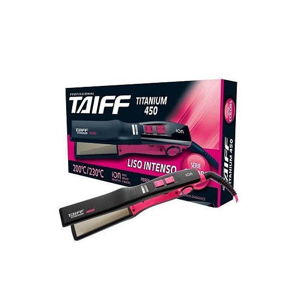 CHAPINHA PRANCHA ALISADORA TAIFF TITANIUM 450 230ºC PINK - BIVOLT
