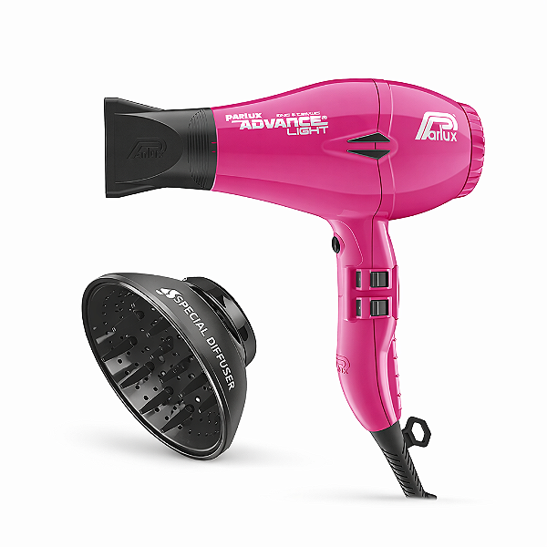 Kit Parlux - Secador Advance Light Ion Ceramic Fucsia 2100w 127v + Difusor Magic Sense
