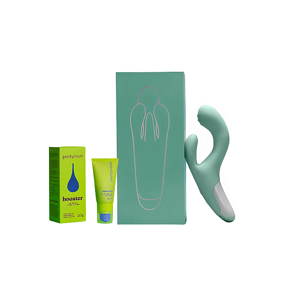 Kit Pantynova - Vibrador Eita Verde + Lubrificante Booster 20g