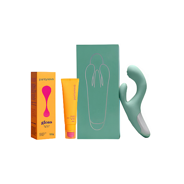 Kit Pantynova - Vibrador Eita Verde + Lubrificante Gloss BeijÁvel 50g