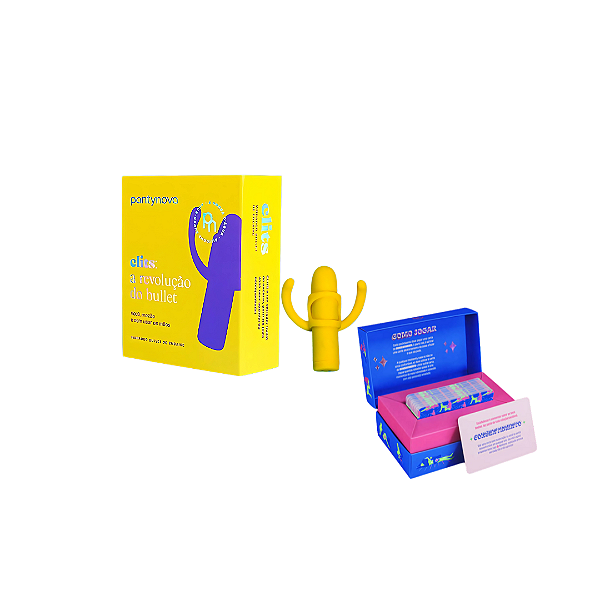 Kit Pantynova - Vibrador De Encaixe Clits Amarelo + Vdd Ou Acao Jogo Do Tesao Para Casais