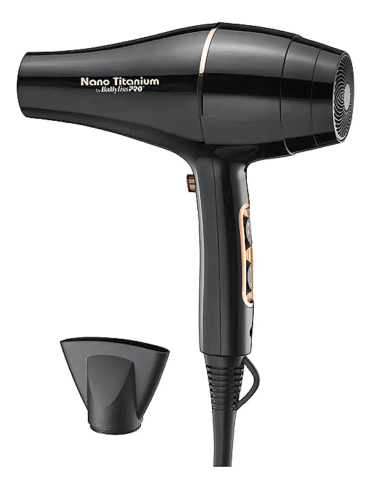 Secador De Cabelo Babylisspro Nano Titanium 2000w Preto/rosÊ Gold - 220v