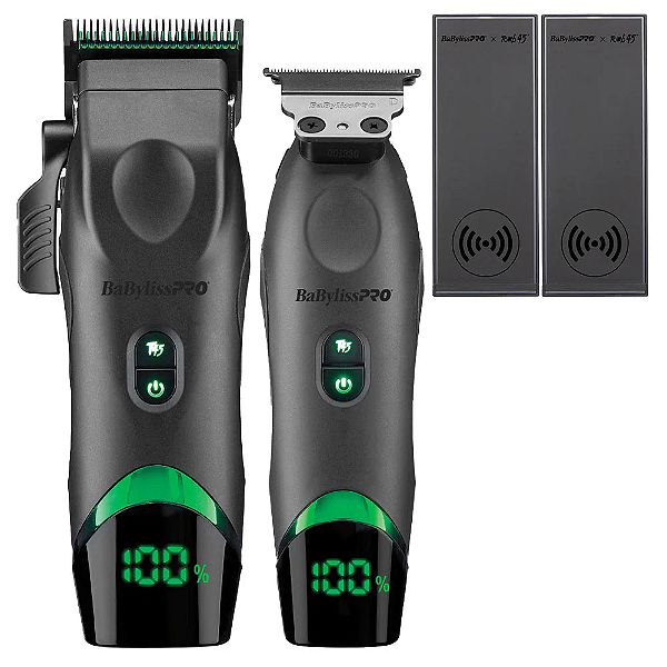 Kit Babylisspro Tomb45 - Maquina Acabamento + Maquina Corte + 2 Base Wireless