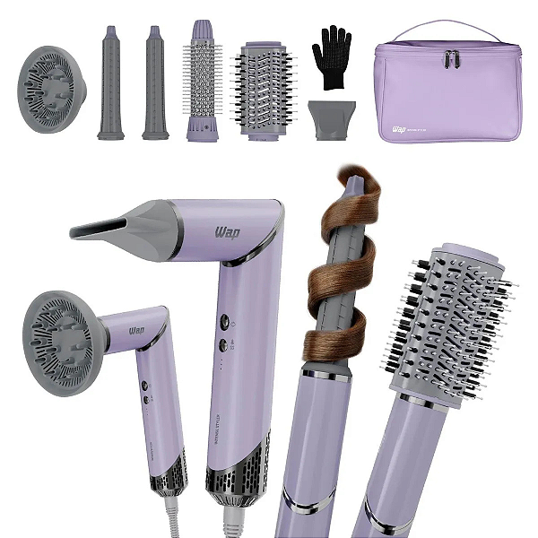 Secador E Modelador De Cabelo Wap Intense Styler Ws1600 5 Em 1 Com Tecnologia Coanda E Maleta 220v