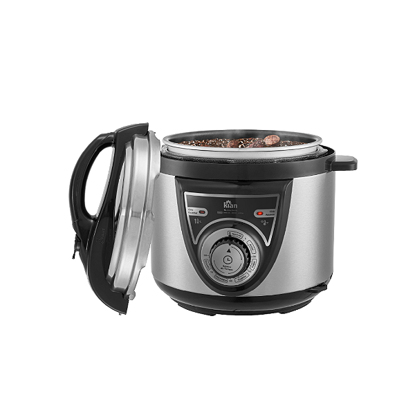 Panela De Pressão Elétrica Kian Ppm-101 Inox 4l 800w Com Cuba Antiaderente E Painel Mecânico 127v