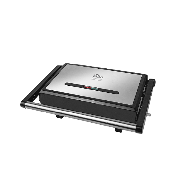 Grill Panini Inox Kian Gp-104 Preto 1200w Para Sanduíches E Lanches Rápidos 127v