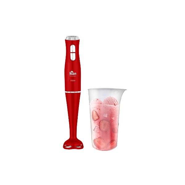 Mixer Kian Mx-100 Vermelho 350w Com Copo Medidor Graduado 700ml 220v