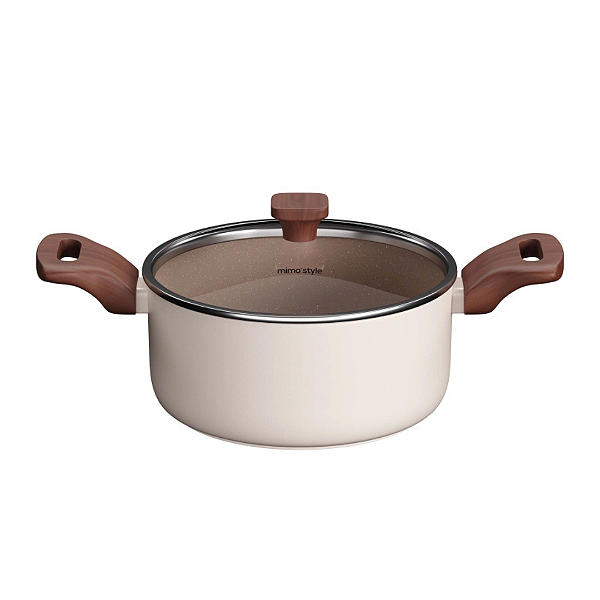 Caçarola Panela Pratic Cook Crema 20cm 2,5l Cerâmica Indução Mimo Style