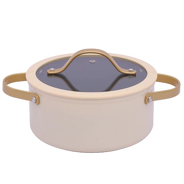 Caçarola Mimo Style Liber Cook Gold Com Tampa 20cm Indução 2,8l