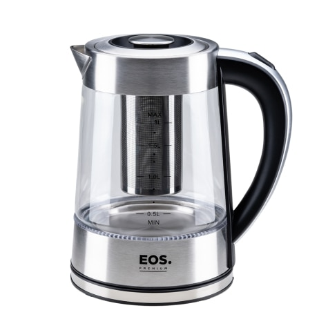 Chaleira Elétrica Eos Chef Gourmet Glass Tea Inox 1,8l 1000w Ech04g 110v