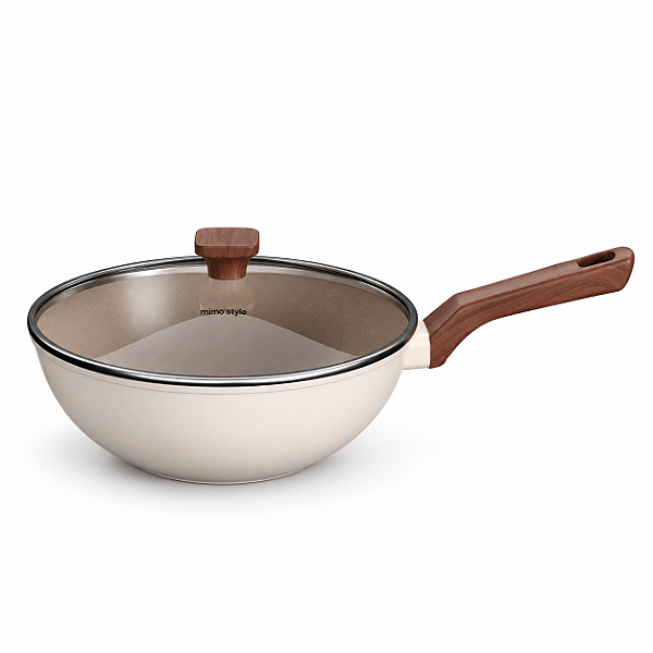 Panela Wok Mimo Style 15780 Pratic Cook 28cm Crema 3,6l Ps28wcrm