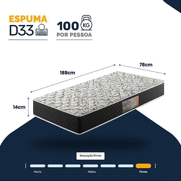Colchão De Solteiro Umaflex Ouro Roll Pack D33 14x188x78 30000433