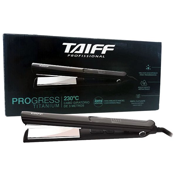 CHAPINHA PRANCHA ALISADORA TAIFF PROGRESS TITANIUM 230ºC - BIVOLT