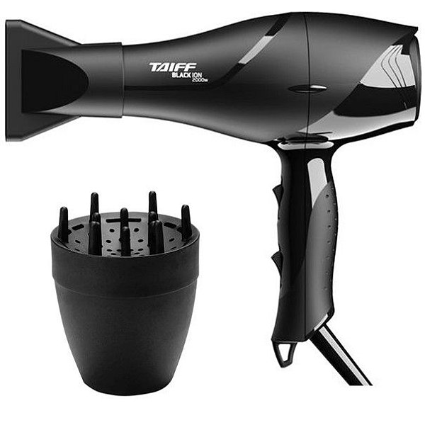 KIT TAIFF SECADOR PROFISSIONAL BLACK ION 2000W - 127V + DIFUSOR NOVO SMART